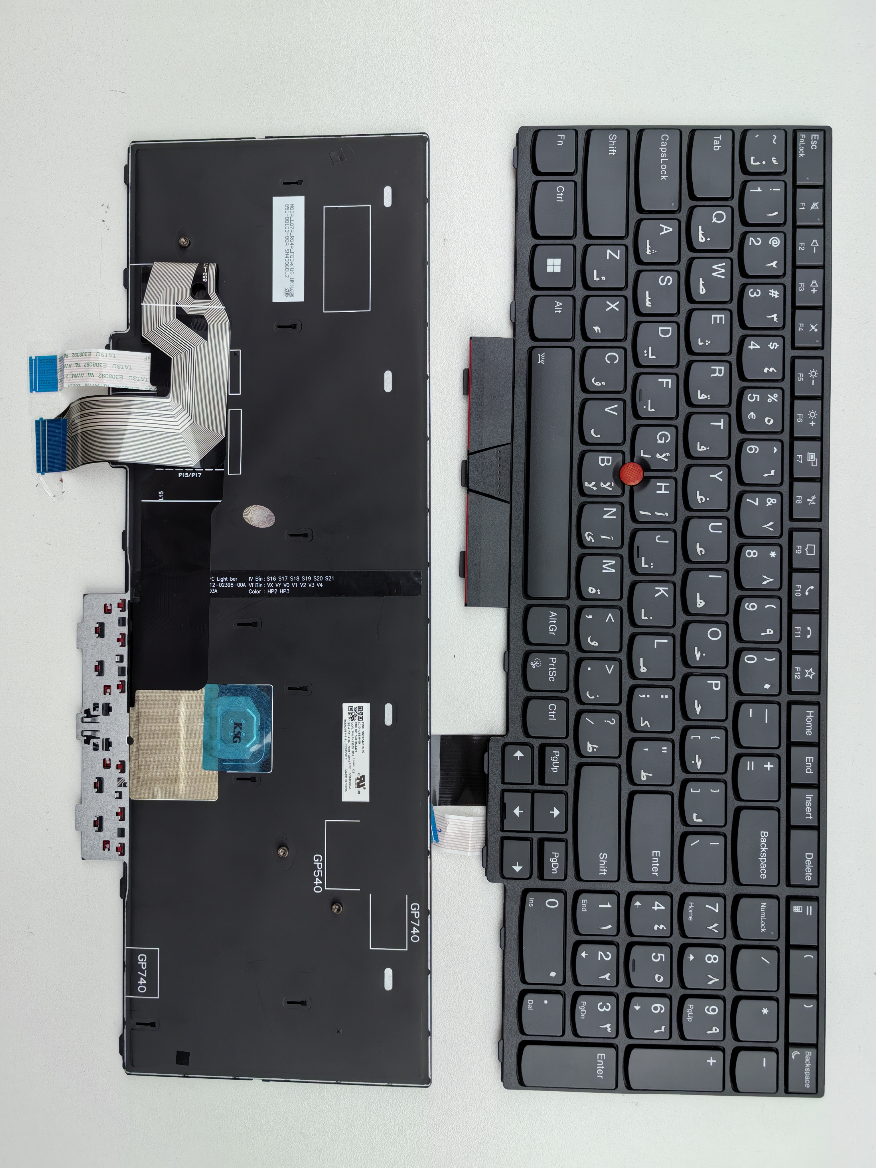 Picture of New Replacement Laptop Keyboard For IBM T15G GEN2 /P15 GEN2 /P17 GEN2 BLACK FRAME BLACK With Point Backlit (OEM) AR Layout